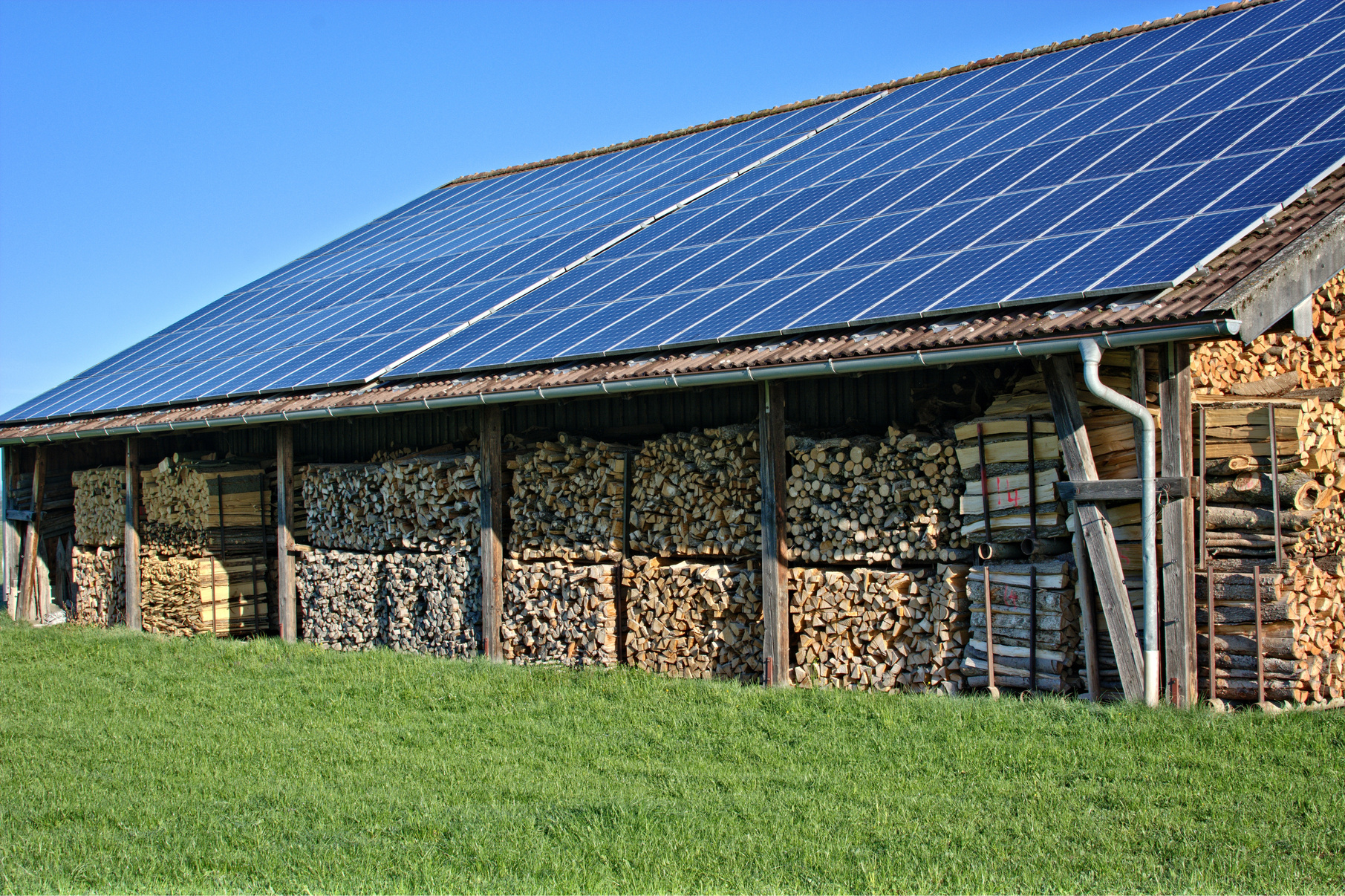 Solar Energy Firewood Barn